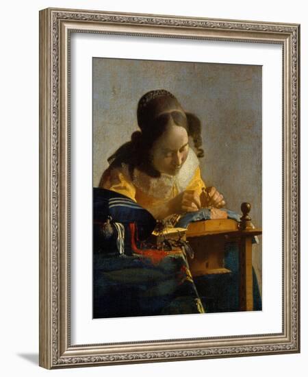 The Lacemaker-Johannes Vermeer-Framed Giclee Print