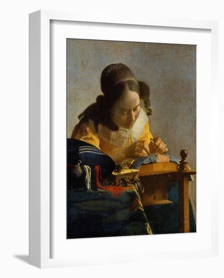 The Lacemaker-Johannes Vermeer-Framed Giclee Print