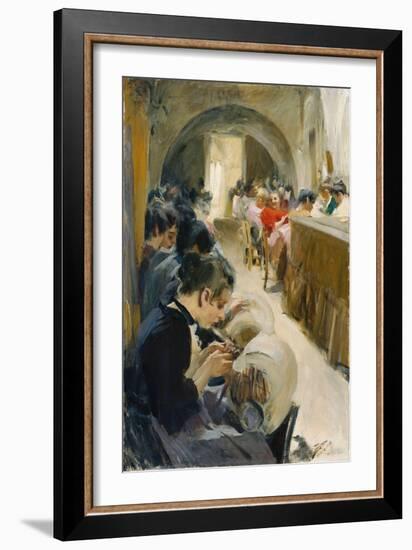 The Lacemakers (Spetsknypplerskor), Venice, 1894-Anders Leonard Zorn-Framed Giclee Print