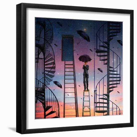 The Ladders, 2009-Trygve Skogrand-Framed Giclee Print