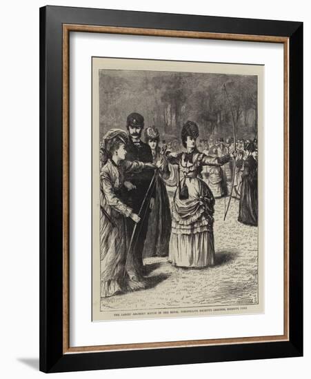 The Ladies' Archery Match in the Royal Toxophilite Society's Grounds, Regent's Park-null-Framed Giclee Print