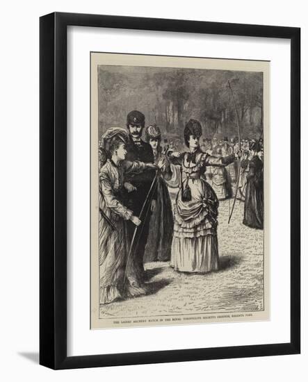 The Ladies' Archery Match in the Royal Toxophilite Society's Grounds, Regent's Park-null-Framed Giclee Print