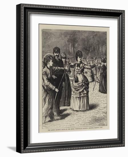 The Ladies' Archery Match in the Royal Toxophilite Society's Grounds, Regent's Park-null-Framed Giclee Print