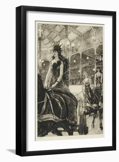 The Ladies of the Chariots, 1885 (Etching & Drypoint on Paper)-James Jacques Joseph Tissot-Framed Giclee Print