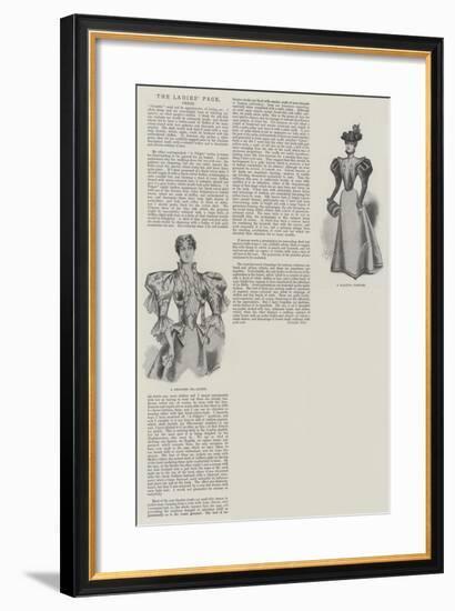 The Ladies' Page, Dress-null-Framed Giclee Print