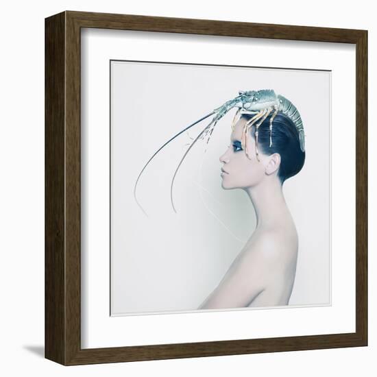 The Lady and the Hummer-Haute Couture-Framed Art Print