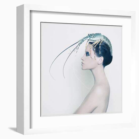 The Lady and the Hummer-Haute Couture-Framed Art Print