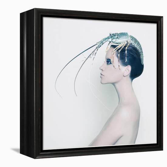 The Lady and the Hummer-Haute Couture-Framed Stretched Canvas