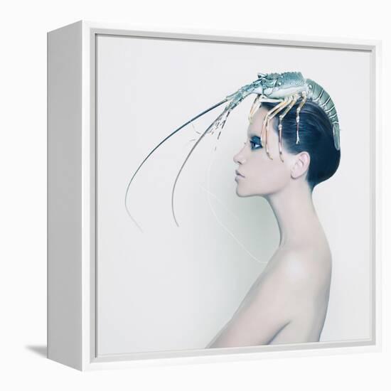 The Lady and the Hummer-Haute Couture-Framed Stretched Canvas