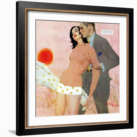 The Lady and the Landlord - Saturday Evening Post "Leading Ladies", June 1, 1957 pg.21-Coby Whitmore-Framed Giclee Print