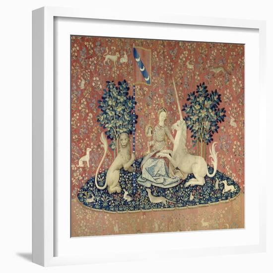 The Lady and the Unicorn, Sight, Between 1484 and 1500-null-Framed Giclee Print