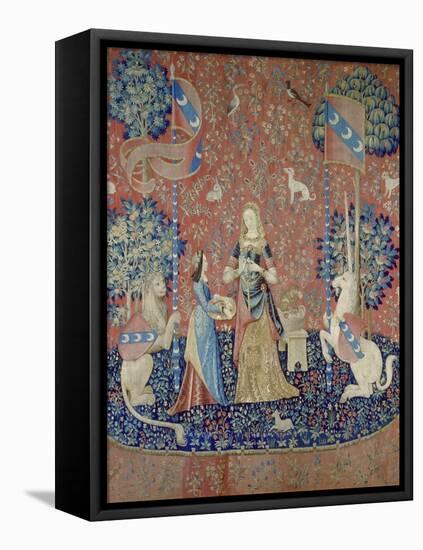 The Lady and the Unicorn: Smell, Between 1484 and 1500-null-Framed Premier Image Canvas