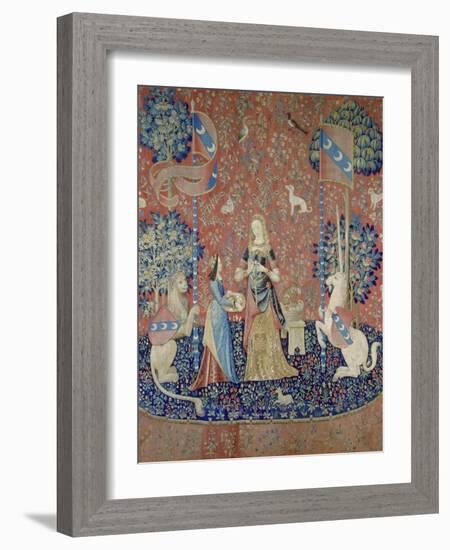 The Lady and the Unicorn: Smell, Between 1484 and 1500-null-Framed Giclee Print