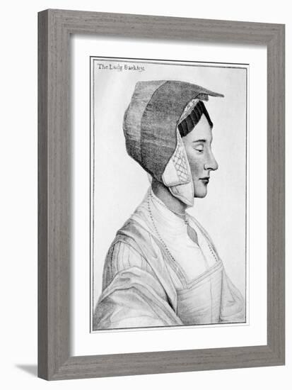 The Lady Barkley, 16th Century-Hans Holbein the Younger-Framed Giclee Print