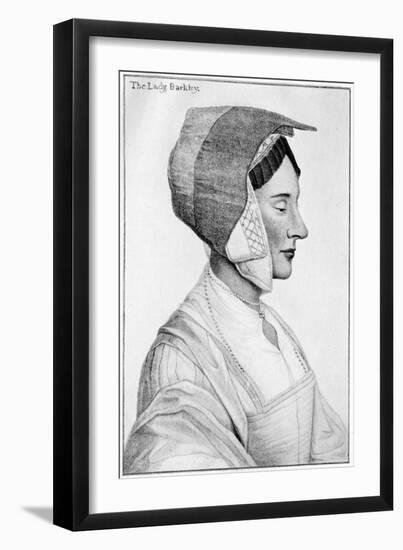 The Lady Barkley, 16th Century-Hans Holbein the Younger-Framed Giclee Print