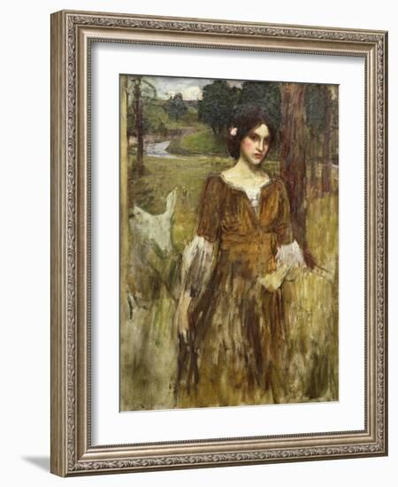 The Lady Clare, C.1900-John William Waterhouse-Framed Giclee Print