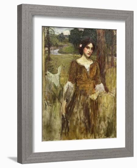 The Lady Clare, C.1900-John William Waterhouse-Framed Giclee Print