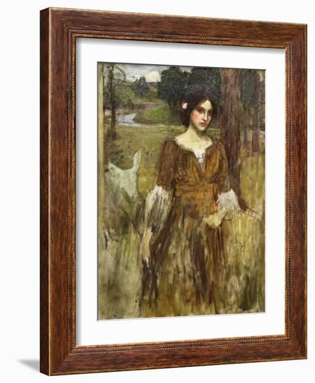 The Lady Clare, C.1900-John William Waterhouse-Framed Giclee Print