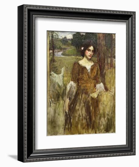 The Lady Clare, C.1900-John William Waterhouse-Framed Giclee Print