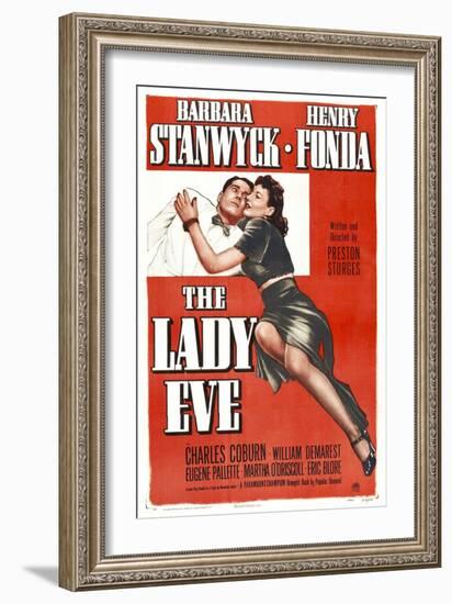 The Lady Eve, Henry Fonda, Barbara Stanwyck, 1941-null-Framed Premium Giclee Print