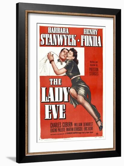 The Lady Eve, Henry Fonda, Barbara Stanwyck, 1941-null-Framed Premium Giclee Print