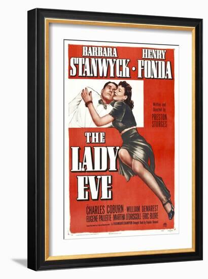 The Lady Eve, Henry Fonda, Barbara Stanwyck, 1941-null-Framed Premium Giclee Print