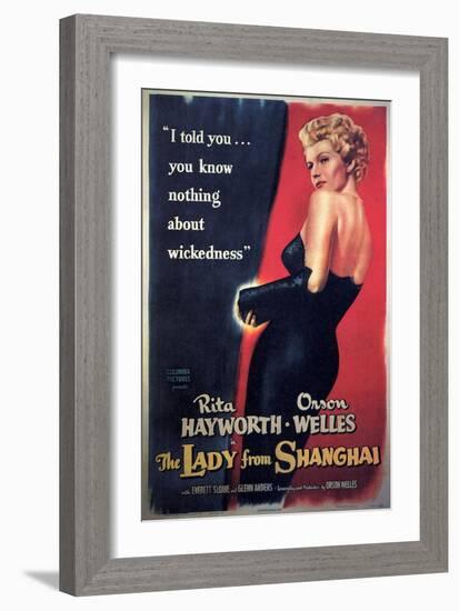 The Lady From Shanghai, Rita Hayworth, Directed by Orson Welles, 1947-null-Framed Premium Giclee Print