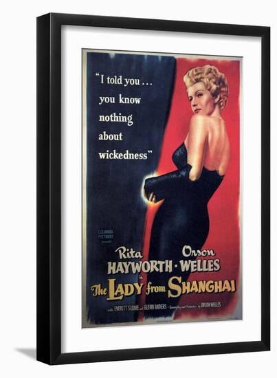 The Lady From Shanghai, Rita Hayworth, Directed by Orson Welles, 1947-null-Framed Premium Giclee Print