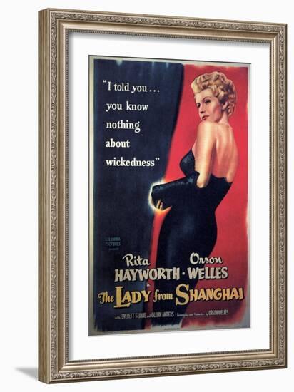 The Lady From Shanghai, Rita Hayworth, Directed by Orson Welles, 1947-null-Framed Giclee Print