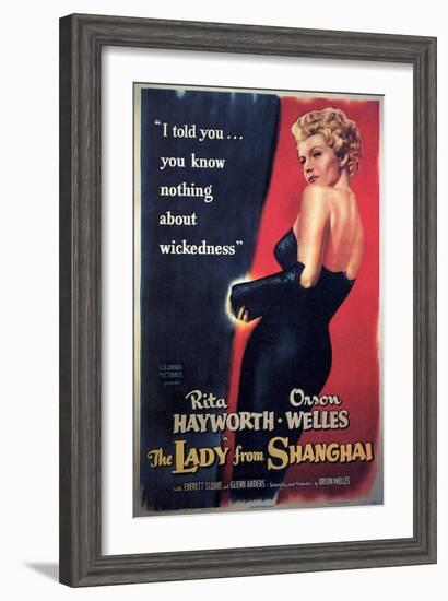 The Lady From Shanghai, Rita Hayworth, Directed by Orson Welles, 1947-null-Framed Giclee Print