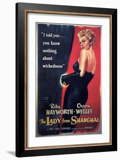 The Lady From Shanghai, Rita Hayworth, Directed by Orson Welles, 1947-null-Framed Giclee Print