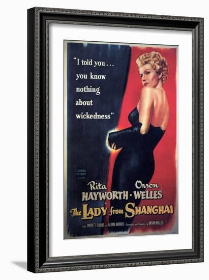 The Lady From Shanghai, Rita Hayworth, Directed by Orson Welles, 1947-null-Framed Giclee Print