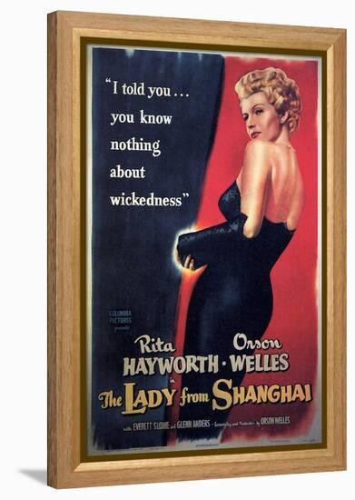 The Lady From Shanghai, Rita Hayworth, Directed by Orson Welles, 1947-null-Framed Premier Image Canvas