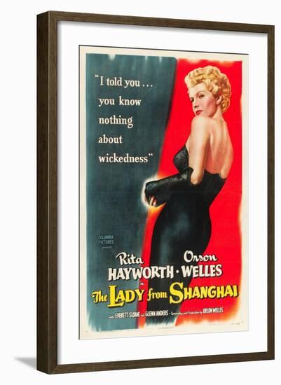 The Lady From Shanghai, Rita Hayworth, Directed by Orson Welles, 1947-null-Framed Art Print