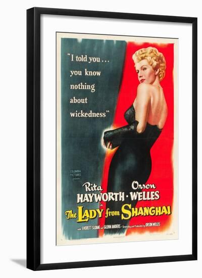 The Lady From Shanghai, Rita Hayworth, Directed by Orson Welles, 1947-null-Framed Art Print