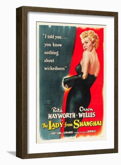 The Lady From Shanghai, Rita Hayworth, Directed by Orson Welles, 1947-null-Framed Art Print