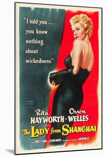 The Lady From Shanghai, Rita Hayworth, Directed by Orson Welles, 1947-null-Mounted Art Print