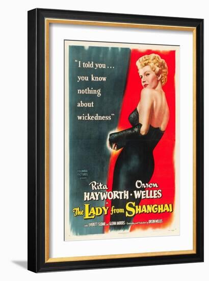 The Lady From Shanghai, Rita Hayworth, Directed by Orson Welles, 1947-null-Framed Art Print