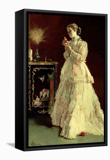 The Lady in Pink, 1867-Alfred Emile Léopold Stevens-Framed Premier Image Canvas