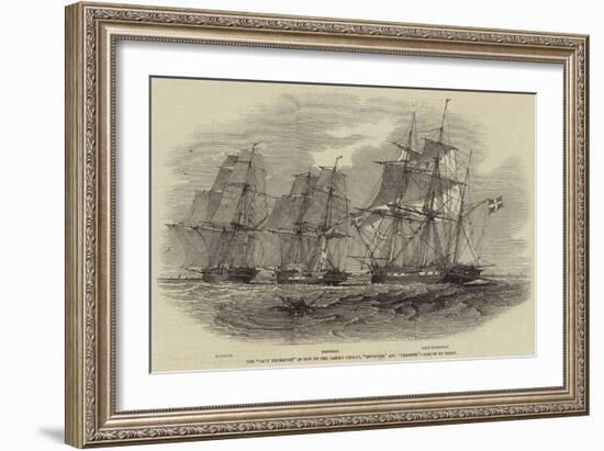 The Lady Kennaway in Tow of the Danish Vessels, Industrie and Nayaden-Nicholas Matthews Condy-Framed Giclee Print