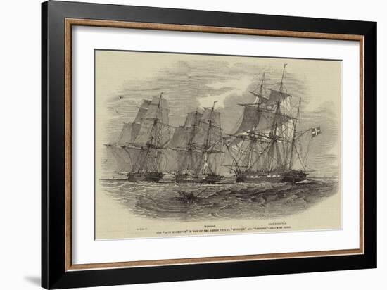 The Lady Kennaway in Tow of the Danish Vessels, Industrie and Nayaden-Nicholas Matthews Condy-Framed Giclee Print