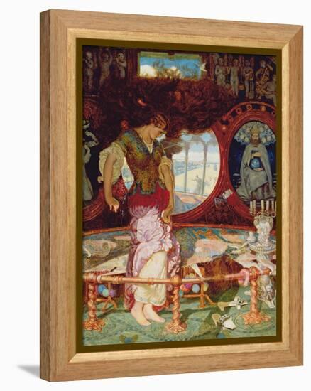 The Lady of Shalott, C.1886-1905-William Holman Hunt-Framed Premier Image Canvas