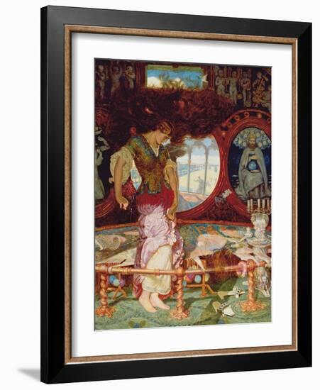 The Lady of Shalott, C.1886-1905-William Holman Hunt-Framed Giclee Print