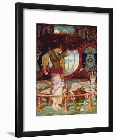 The Lady of Shalott, C.1886-1905-William Holman Hunt-Framed Giclee Print