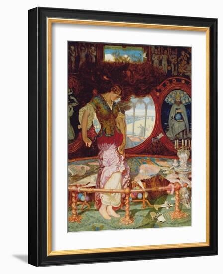 The Lady of Shalott, C.1886-1905-William Holman Hunt-Framed Giclee Print