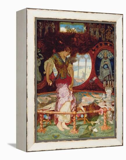 The Lady of Shalott, C.1886-1905-William Holman Hunt-Framed Premier Image Canvas