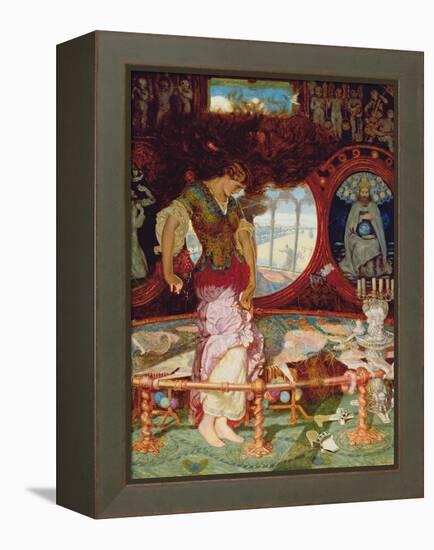 The Lady of Shalott, C.1886-1905-William Holman Hunt-Framed Premier Image Canvas