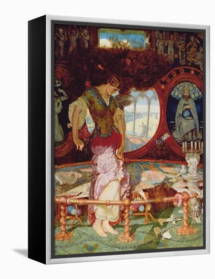 The Lady of Shalott, C.1886-1905-William Holman Hunt-Framed Premier Image Canvas