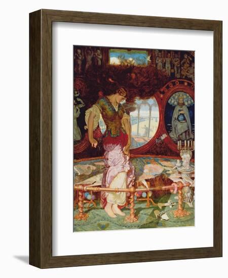 The Lady of Shalott, C.1886-1905-William Holman Hunt-Framed Giclee Print