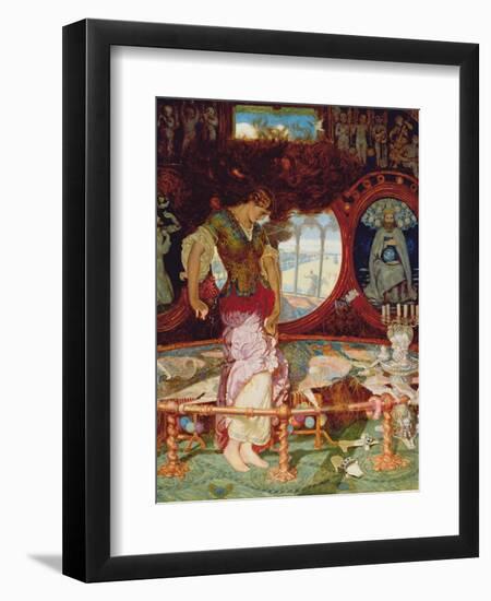 The Lady of Shalott, C.1886-1905-William Holman Hunt-Framed Giclee Print